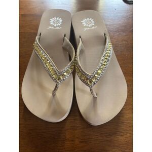 Yellow Box Flip Flops
